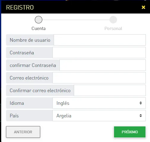Formulario de registro para una nueva cuenta en Casino770 Casino — Confirmar correo electrónico