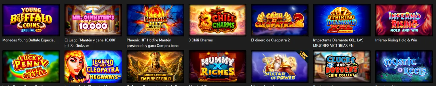 Juegos en vivo en Casino770